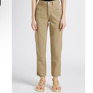 CLOSED Petal Pushers Designer High Waisted Brown Straight Leg Minimalist Jeans